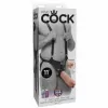  30 cm Largo x 6 cm Ancho KING COCK TWO COCKS ONE HOLE HOLLOW STRAP-ON SUSPENDER SYSTEM 11 INCH FLESH