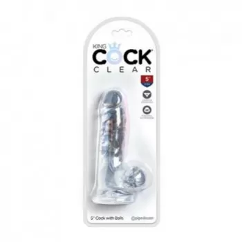  12 cm Largo x 3.5 cm Ancho - PD5751-20 King Cock Clear 5" With Balls