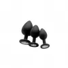  EXTRA LARGE DIAMOND BUTT PLUG BLACK