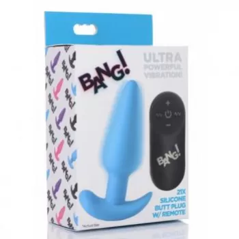  BANG ULTRA 21X SILICONE BUTT PLUG W REMOTE BLUE