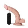  20 cm Largo x 3.8 cm Ancho - BL-13493 8 Inch Vibrating Cock with Suction Cup Vanilla