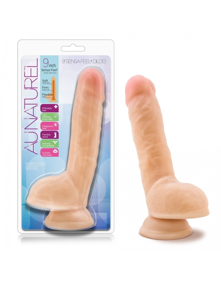  23 cm Largo x 4.8 cm Ancho - BLUSH AU NATUREL 9 INCH SENSA FEEL DILDO FLESH