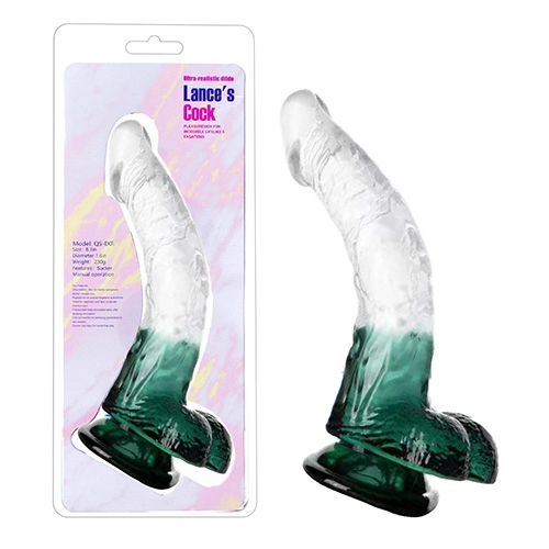  20 cm Largo x 3.8 cm Ancho - QS-D019 BICOLOR DILDO (Color según existencias)