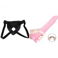  22 cm Largo x 3.7 cm Ancho - QS-D018 FLUORESCENT DILDO Strap-on Kit Dildo y Arnes Económico