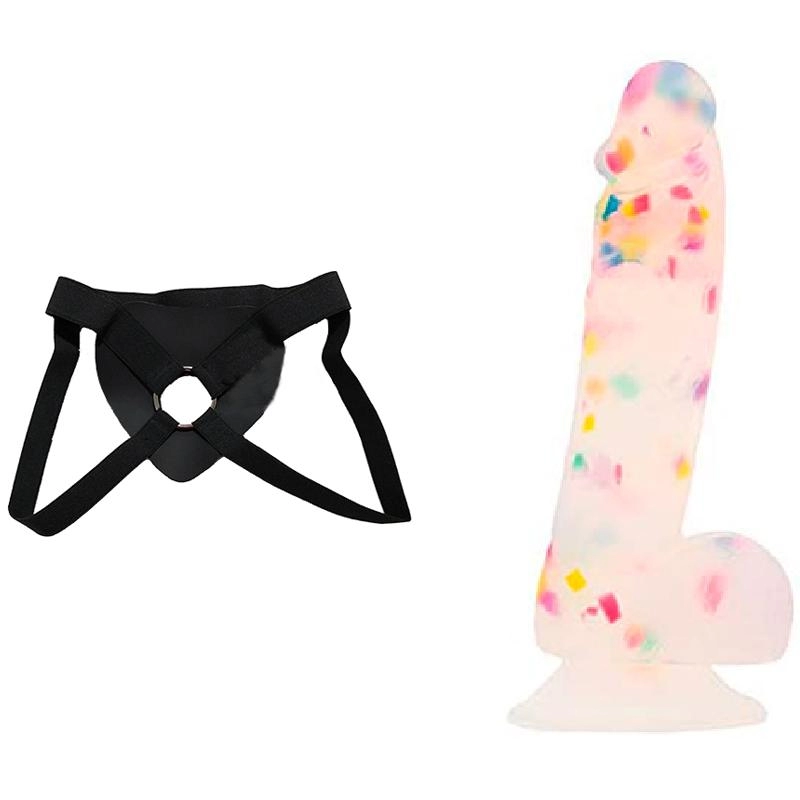  20 cm Largo x 4 cm Ancho - BBD6 Dilldo Strap-on Kit Dildo y Arnes Económico