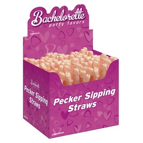  Popotes Con Forma de Pene PD6205-99 PECKER SIPPING STRAWS (El Precio Es Por Pieza)