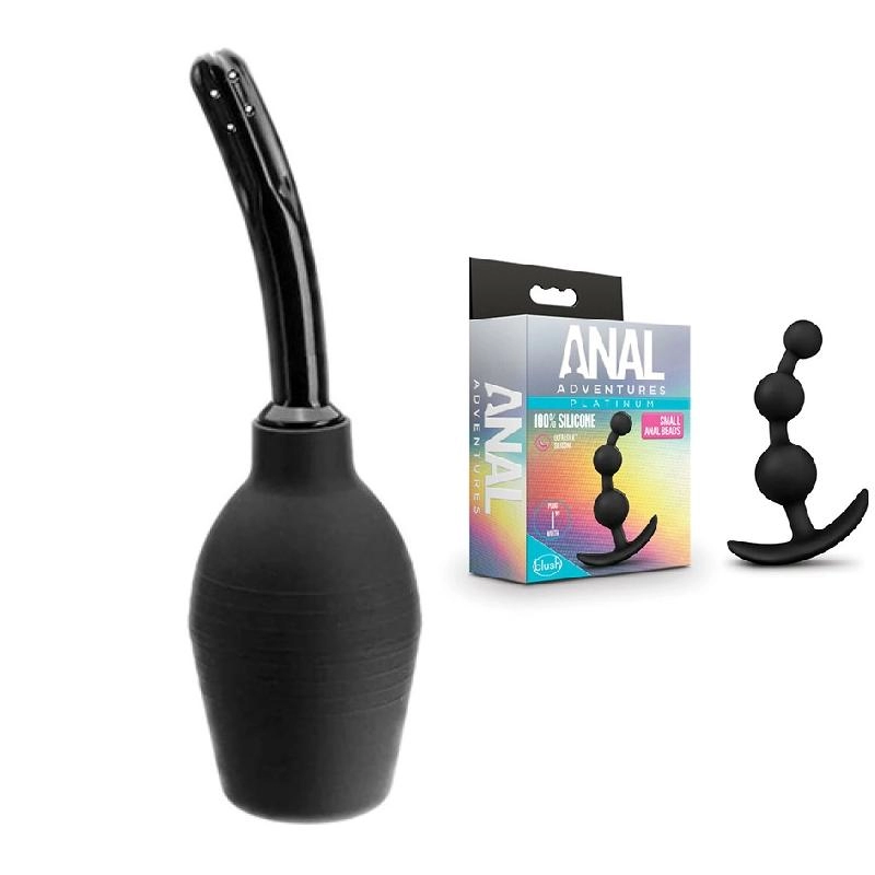  BL-10695 Small Anal Beads Black Y Ducha Anal G004