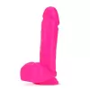  20 cm Largo x 4.4 cm Ancho - BL-86710 Silicone Dual Density Cock with Balls Neon Pink
