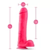  27 cm LArgo x 5.7 cm BL-26420 11 Inch Silicone Dual Density Cock with Balls Neon Pink