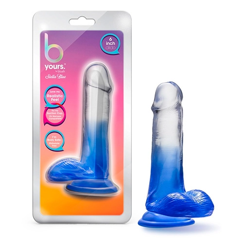  16 cm Largo  x  3.1 cm Ancho Stella Blue 6 Inch Dildo Blue Blush Novelties BL-38502