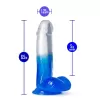  16 cm Largo  x  3.1 cm Ancho Stella Blue 6 Inch Dildo Blue Blush Novelties BL-38502