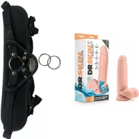  17 cm Largo x 4.4 cm Ancho Glide 7&quot; Self Lubricating Dildo Vanilla Blush Novelties BL-36414 Strap-on Kit Dildo y Arnes ARNES WOW! BLACK