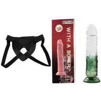  23 cm Largo x 5 cm Ancho TWO COLOR DILDO WITH DUCKER Color Sujeto A Disponibilidad  Strap-on Kit Dildo y Arnes Económico