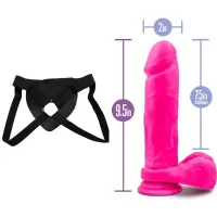  22 cm Largo x 5 cm BL-46470 Massive 9 Inch Dildo Pink Strap-on Kit Dildo y Arnes Económico