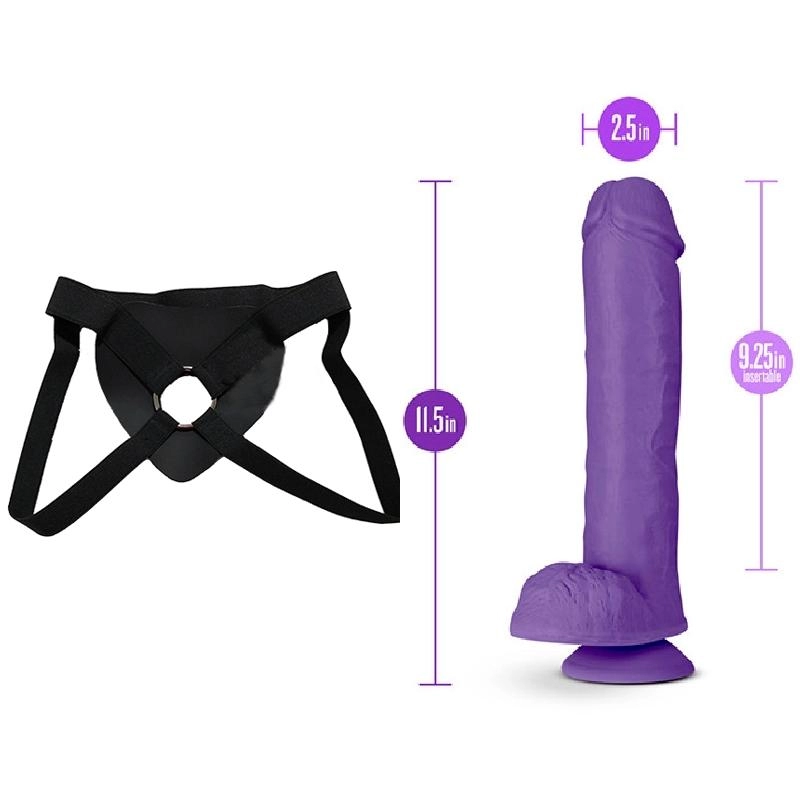  27 cm Largo x 6.3 cm BL-26621 Big John 11" Dildo Purple Strap-on Kit Dildo y Arnes Económico