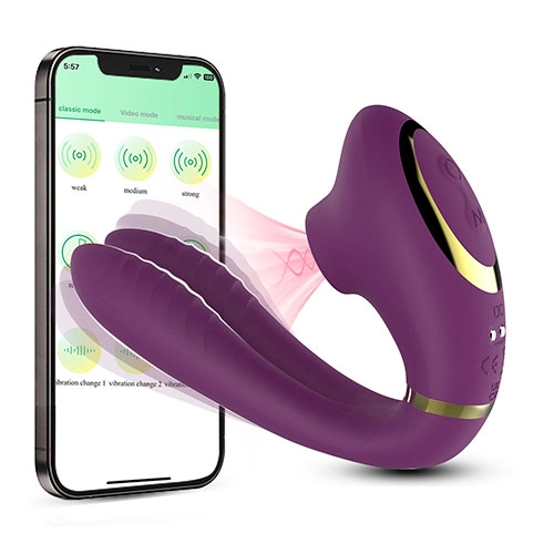  App Sucking Double Vibrator