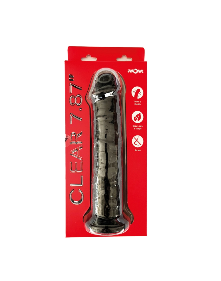  20 cm Largo  x  6.1 cm DILDO JELLY CLEAR 7.8